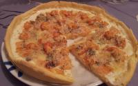 Pizza sans gluten saumon écrevisses