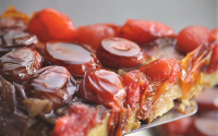 Tarte tatin aux tomates cerise façon pain perdu