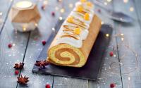 Bûche de Noël caramel et clémentine