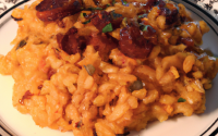 risotto de pâtes au chorizo