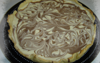 Tarte marbrée aux deux chocolats