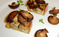 Croustade de cèpes au foie gras poêlé