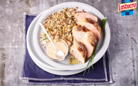 Quinoa crémeux et son filet mignon de porc à la moutarde