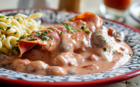 Jambon à la sauce tomate
