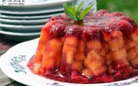 Aspic de melon, framboise et cerise