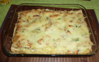 Lasagnes au saumon et crevettes