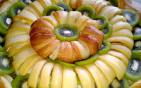 Couronne de pommes aux kiwis