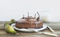 Gâteau au chocolat et poires