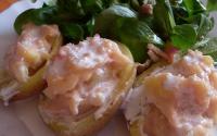 Pommes de terre farcies jambon - cancoillotte