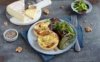 Tartelettes aux poireaux, Saint-Nectaire laitier et noix