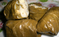 Dolmas ou feuilles de vigne farçies au riz