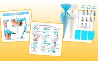 4 kits de décoration pour cupcakes : douilles, poches et embouts pour des décos parfaites