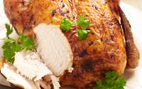 Poulet fermier rôti au four