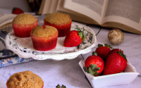 Muffin à la fraise et à la pâte de speculoos