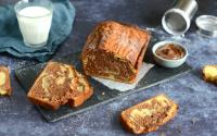 Quatre quart marbré au yaourt à la grecque et au chocolat