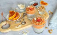 Pudding de chia à l'orange sanguine et noix de coco