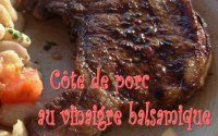 Côte de porc au vinaigre balsamique et aux épices