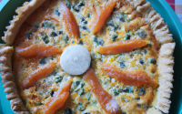 Quiche au saumon et au chèvre