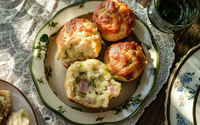 Muffins courgettes jambon au cumin