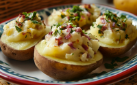 Pommes de terres farcies à la cancoillotte