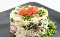 Riz pilaf au chou kale et lard fumé