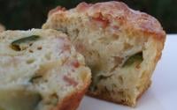 Muffins courgettes jambon au cumin