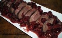 Magret de canard aux cerises