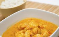 Crevettes au curry et coco