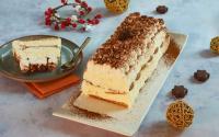 Bluffez vos invités avec cette bûche de Noël Tiramisu très facile à préparer !