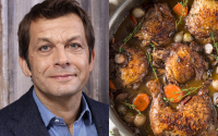 Laurent Mariotte nous régale avec son poulet au vin rouge façon bourguignon, idéal pour le dimanche