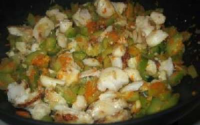 Filet de cabillaud et légumes au wok