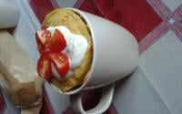 Mug cake aux lardons et tomate cerise