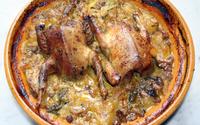 Tajine de pigeon et courgette ronde