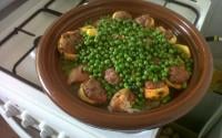 Tajine kefta et petits pois