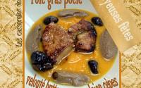 Foie gras de canard poêle velouté de butternut, émulsion de cèpes