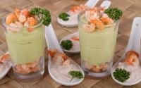 Verrines aux avocats et crevettes