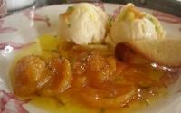 Clementines de Corse caramélisées et glace vanille