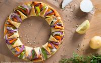 Couronne de légumes bio de printemps sans gluten