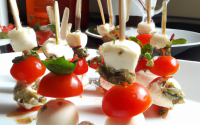 Brochettes tomates mozza