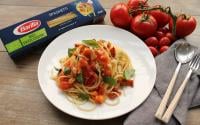 Spaghetti bio aux tomates fraîches et amandes