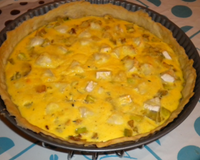 Tarte aux courgettes et chèvre maison