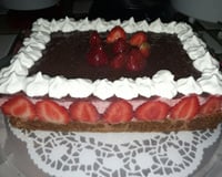 Entremet à la fraise et spéculoos