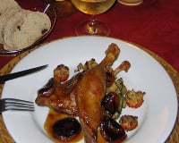 Cuisses de canettes confites à l'abricot du Roussillon