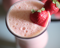 Milkshake à la fraise, le goûter des gourmands