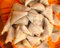 Samoussa au poulet - Recette réunionnaise