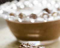 Mousse fondante à la crème de marron et au chocolat maison