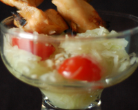 Brochettes façon thai, salade de papaye verte