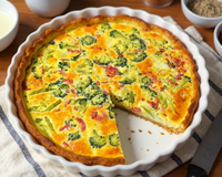 Quiche brocolis lardons