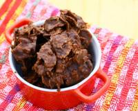 Petits gâteaux aux cornflakes et au chocolat.