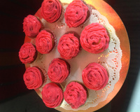 Cupcake chocolat, ganache Milka, nuage de Chantilly